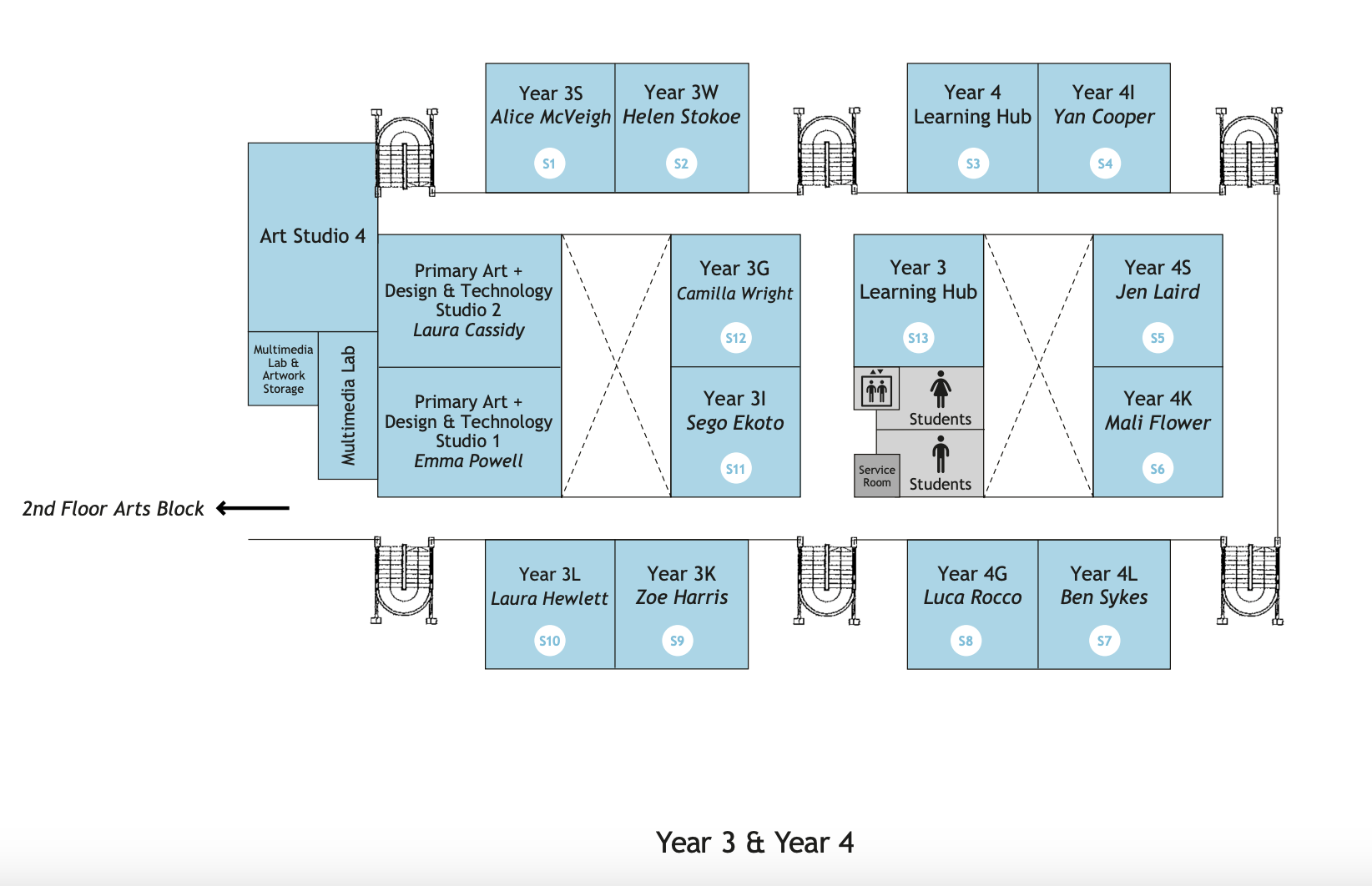 Third Floor (Primary Block)